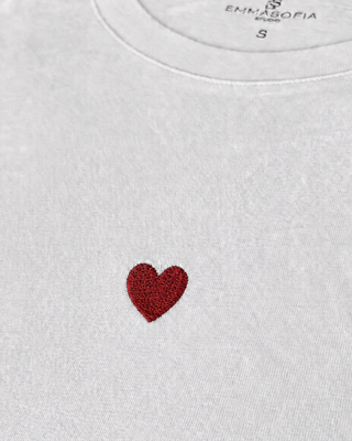 T-shirt Donna Un Cuore Ricamato