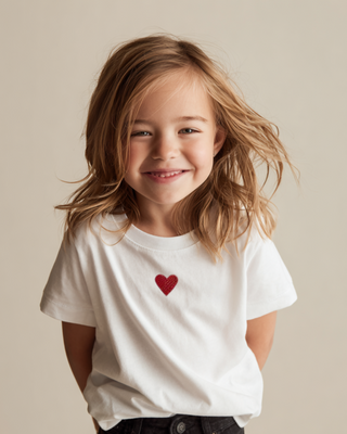 T-shirt Bimbo Un Cuore Ricamato