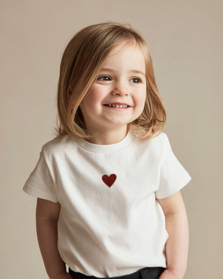 T-shirt Bimbo Un Cuore Ricamato