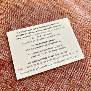 Un Bracciale Rosso, Un Cuore Oro, Per Te