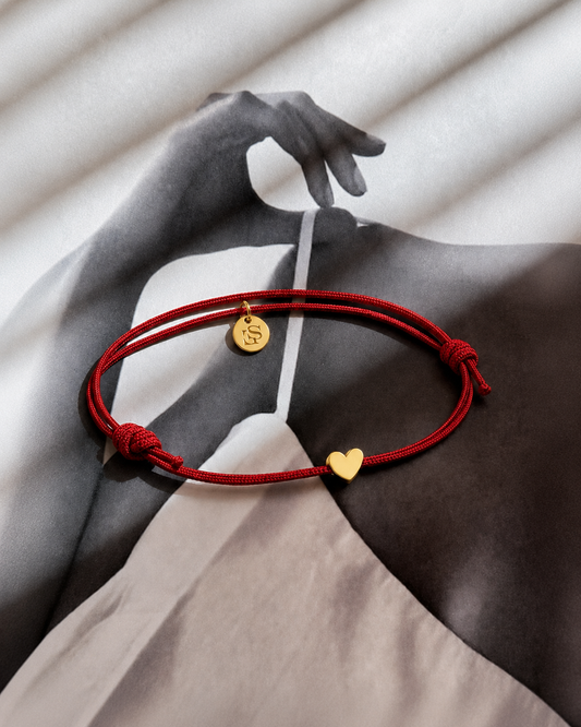 Un Cuore Oro, PLACCATO 18 k, Un Filo Rosso