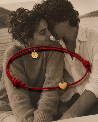 Un Cuore Oro, PLACCATO 18 k, Un Filo Rosso
