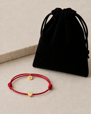 Un Cuore Oro, PLACCATO 18 k, Un Filo Rosso