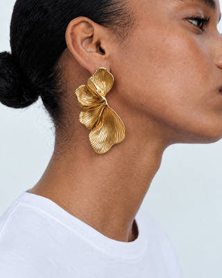 Orecchini "Petali Dorati" - Oro 18K