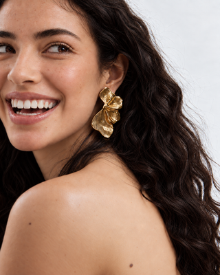 Orecchini "Petali Dorati" - Oro 18K